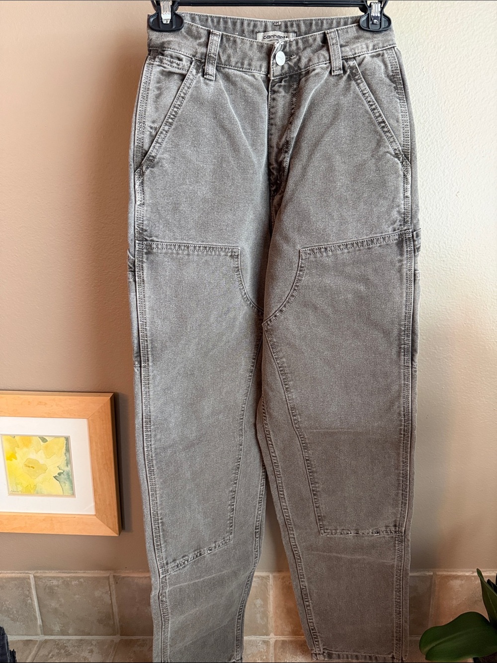 Carhartt WIP High-Rise Grey Workwear Jeans